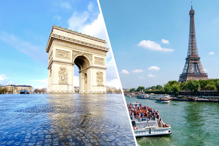 Combo (Save 13%) Arc de Triomphe Rooftop & Seine River Cruise Tickets